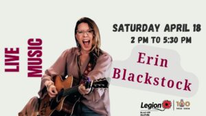 Live Music with Erin Blackstock - April 2026 @ Stouffville Legion Branch 459 | Whitchurch-Stouffville | Ontario | Canada