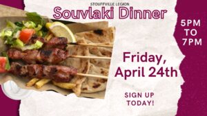 Souvlaki Dinner April 2026 @ Stouffville Legion Branch 459 | Whitchurch-Stouffville | Ontario | Canada