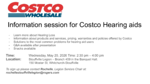 Hearing - Seniors' Event @ Stouffville Legion Branch 459 | Whitchurch-Stouffville | Ontario | Canada