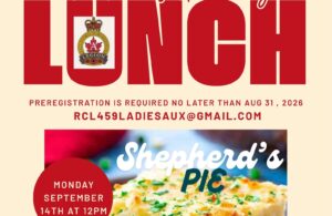 Shepherd's Pie with Ladies Auxiliary @ Stouffville Legion Branch 459 | Whitchurch-Stouffville | Ontario | Canada