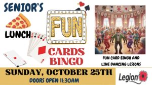Senior's Lunch, Fun Card Bingo, Line Dancing @ Royal Canadian Legion Stouffville Branch 459 | Whitchurch-Stouffville | Ontario | Canada